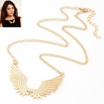 Корейский моды металлические крылья личности золотое ожерелье